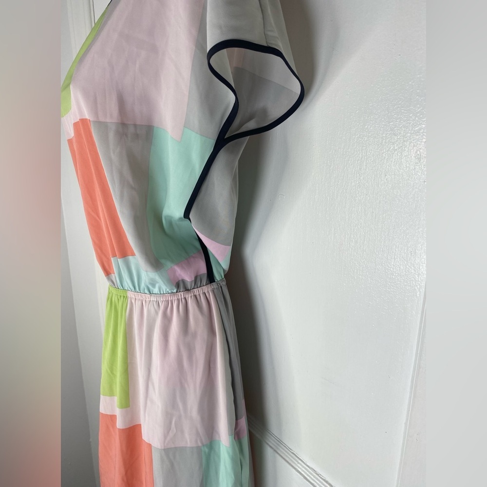 Armani Exchange Asymmetrical Colorblock Dress - Picture 2 of 7